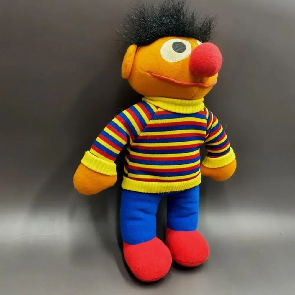 Vintage Sesame Street Stuffed Ernie Toy Plush Jim Henson Playskool 12